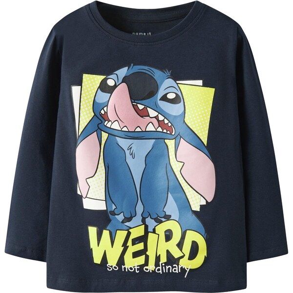 NAME IT Tričko NMMDIMITRI STITCH námornícka modrá / tmavomodrá / žltá 66637656