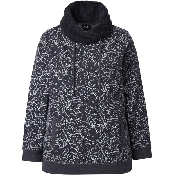 Ulla Popken Mikina sivá / čierna / biela 66637676