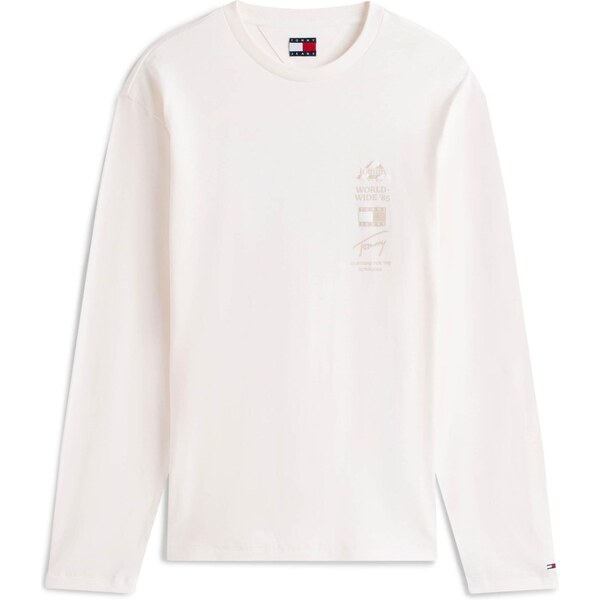 Tommy Jeans Tričko béžová / biela 66637713