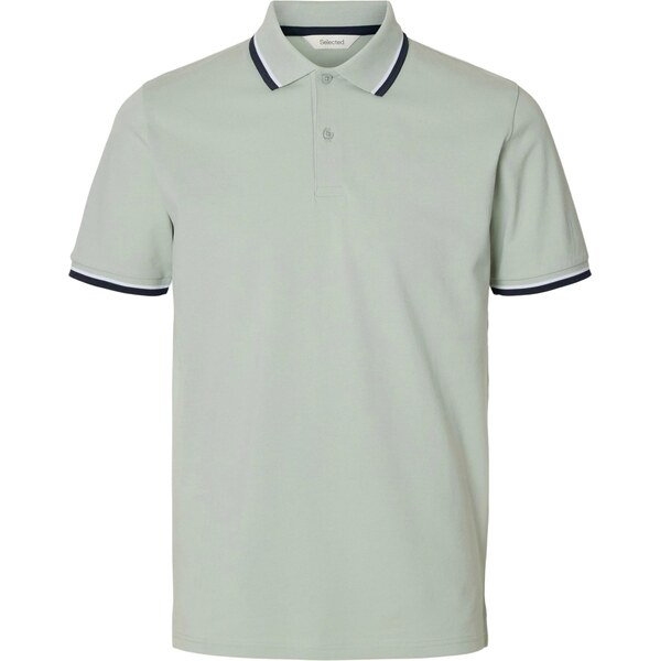 SELECTED Tričko SLHATLAS modrá / pastelovo zelená / biela 66637751