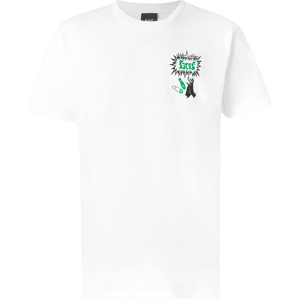 HUF Tričko Everybody Get Loose neónovo zelená / čierna / biela 66639187