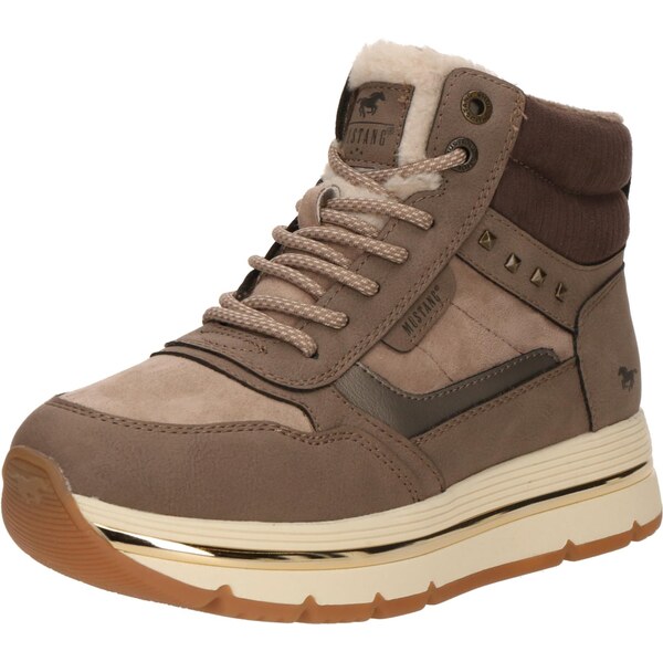 MUSTANG Šnurovacie členkové čižmy hnedá / svetlohnedá 66639540