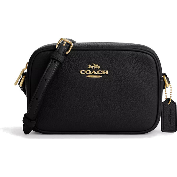 COACH Kabelka Mini Jamie Camera Bag Pebbled Leather Gold Black 66637678