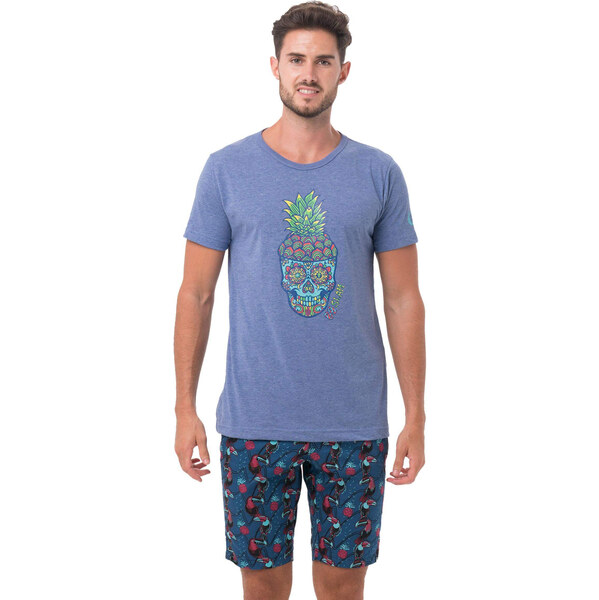 Pánske tričko 69SLAM PINE SKULL BLUE (MTGPLL-BN) 66644532