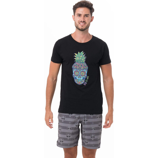 Pánske tričko 69SLAM PINE SKULL BLACK (MTGPLL-BK) 66644533