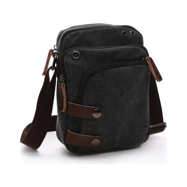 Canvasio pánska plátená taška cez rameno Dunstan Čierna 65227298