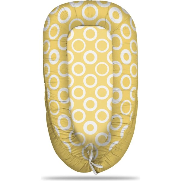 Sablio Hniezdočko pre bábätko Biele kruhy na žlté 65114132