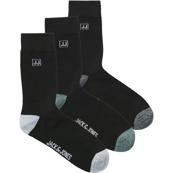 JACK & JONES Ponožky JACBRUCE tmavomodrá / modrá melírovaná / sivá 66647519