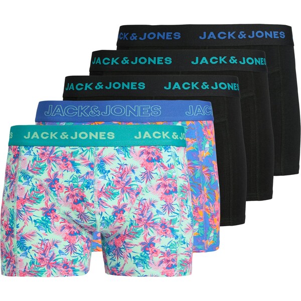 JACK & JONES Boxerky JACExotic svetlomodrá / oranžová / ružová / 66647526