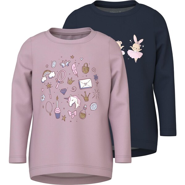 NAME IT Tričko NMFVIX tmavomodrá / ružová 65457371