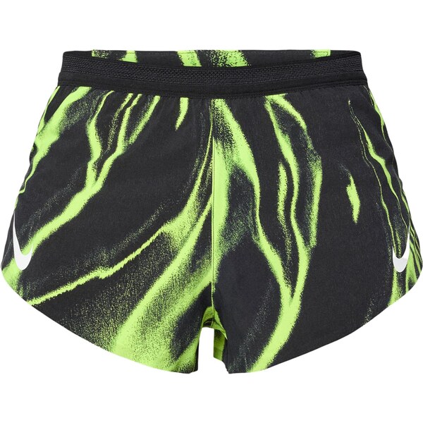 NIKE Športové nohavice AROSWFT neónovo zelená / čierna 66647557