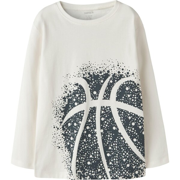 NAME IT Tričko NKMVALIANT sivobéžová / biela 66647568