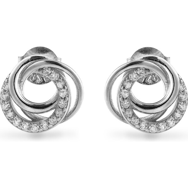 AGAIN Jewelry Strieborné náušnice s kubickými zirkónmi AJNS0068 66649812