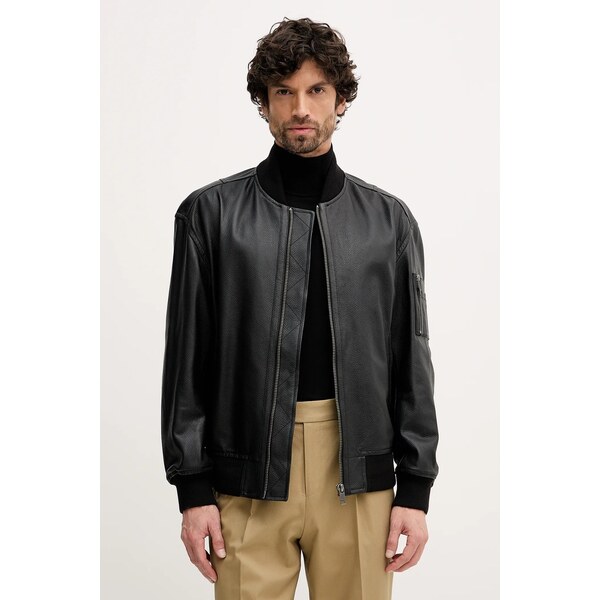 Kožená bunda BOSS Orange Jakri 66669719