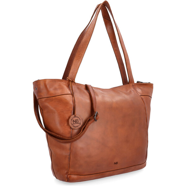 Kožená kabelka cez rameno Noelia Bolger koňaková NB 2421 KO 66653292