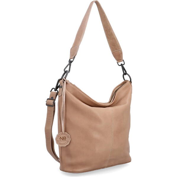 Kožená kabelka cez rameno Noelia Bolger béžová NB 2043 BE 66653296