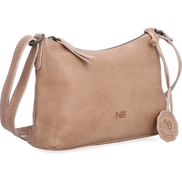 Kožená kabelka crossbody Noelia Bolger béžová NB 2406 BE 66653294