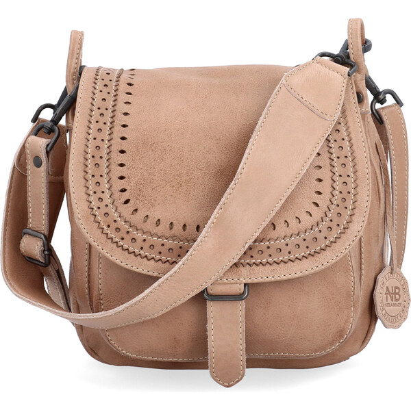 Kožená kabelka crossbody Noelia Bolger béžová NB 2030 BE 66653297
