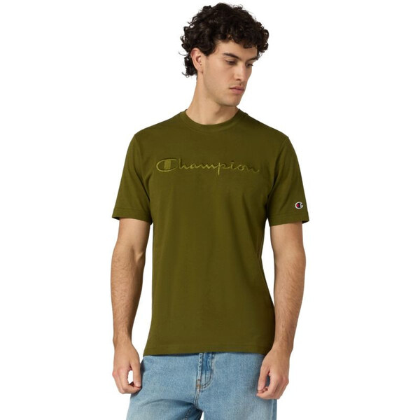Pánske tričko Champion SS Tee olive 220273 GS585 pánske 66655803