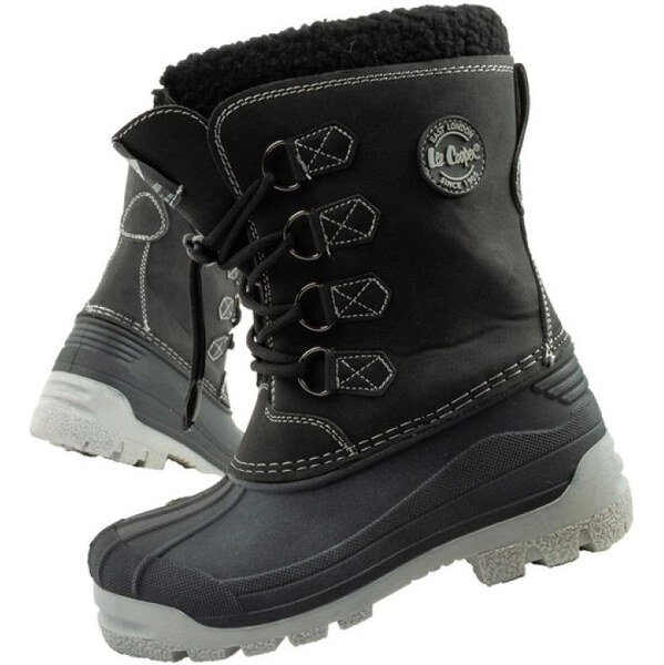 Lee Cooper detské zimné snehové topánky zateplené pre chlapcov čierne 66656623