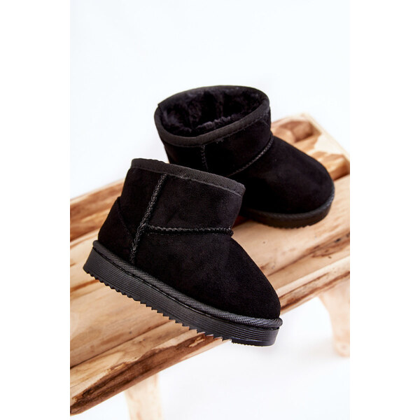 Boto Ocieplane Czarne Dziecięce Młodzieżowe Botki Śniegowce Gooby 66657811
