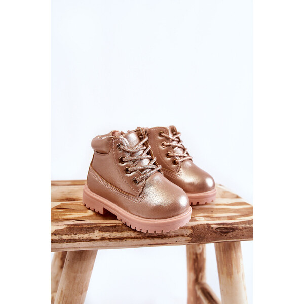 Boto Dziecięce Trapery Botki Złoty Róż Dexter 66657812