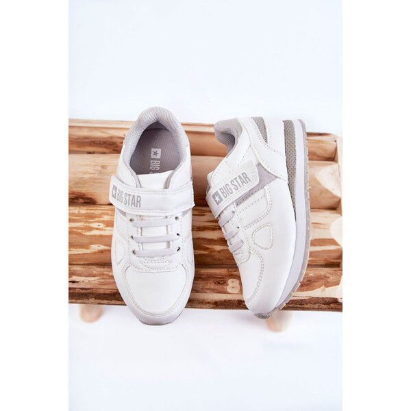 Big Star Shoes Dziecięce Buty Sportowe Big Star KK374009 Białe 66658407