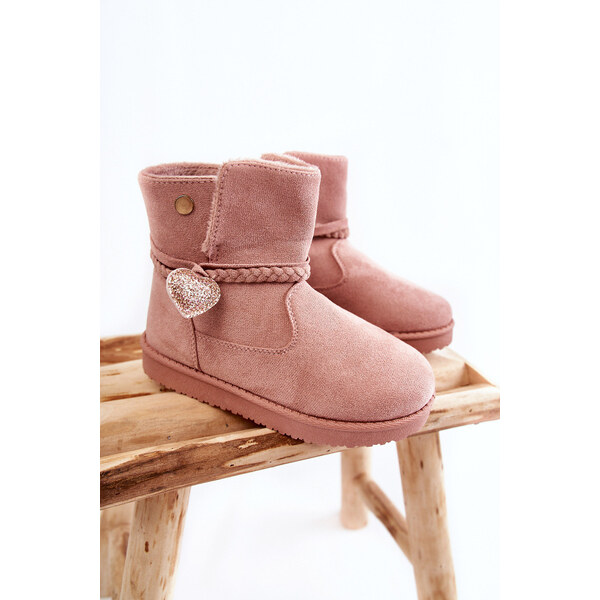 VINCEZA Dziecięce Botki Śniegowce Różowe May 66658486
