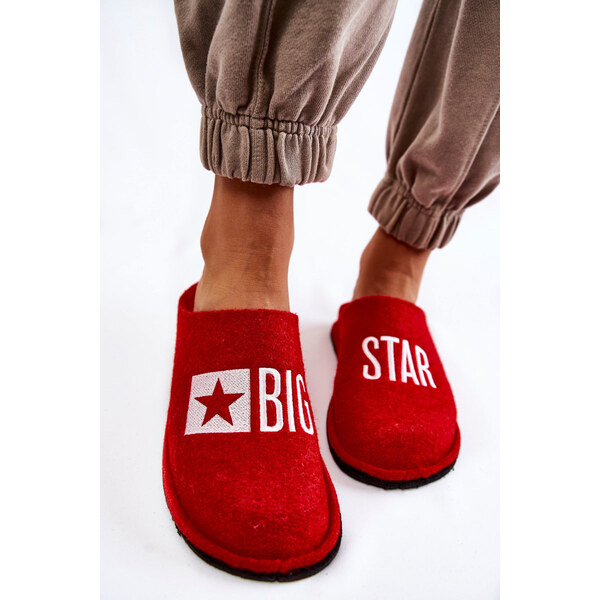 Big Star Shoes Domowe Papcie Big Star KK276022 Czerwone 66658561