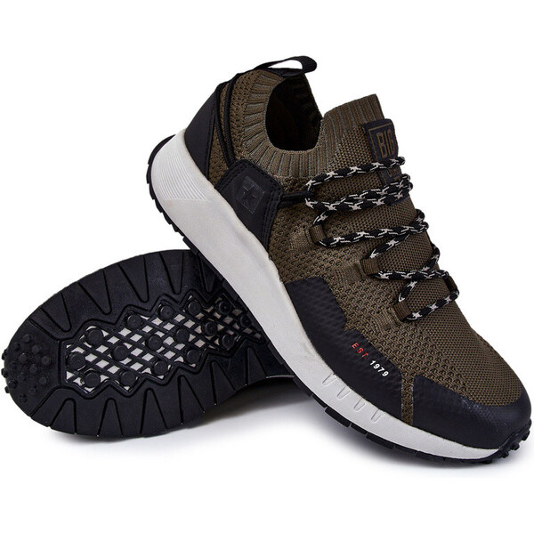 Big Star Shoes Męskie Buty Sportowe Big Star KK174014 Khaki 66658549