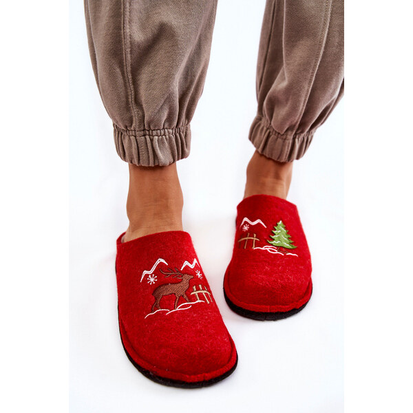 Big Star Shoes Domowe Papcie Big Star KK276017 Czerwono-Beżowe 66658558