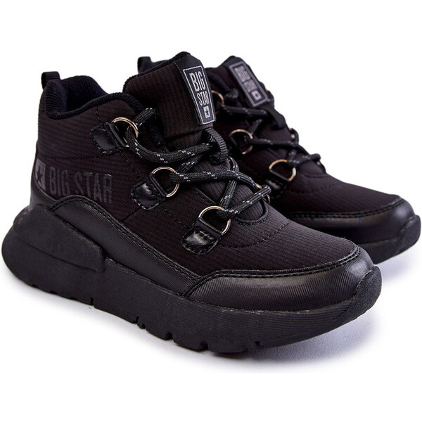 Big Star Shoes Dziecięce Botki Memory Foam Big Star KK374119 Czarne 66658569