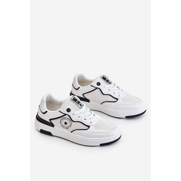 Big Star Shoes Damskie Sportowe Buty Big Star LL274440 Biało-Czarne 66658683