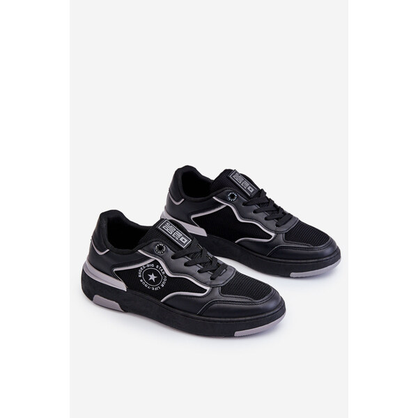 Big Star Shoes Damskie Sportowe Buty Big Star LL274443 Czarno-Szare 66658682