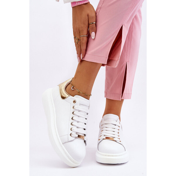 Damskie Buty Sportowe GOE LL2N4011 Biało-Złote 66658709