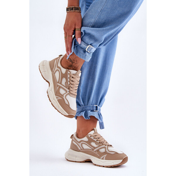 Boto Damskie Buty Sportowe Beżowe Contiro 66659040