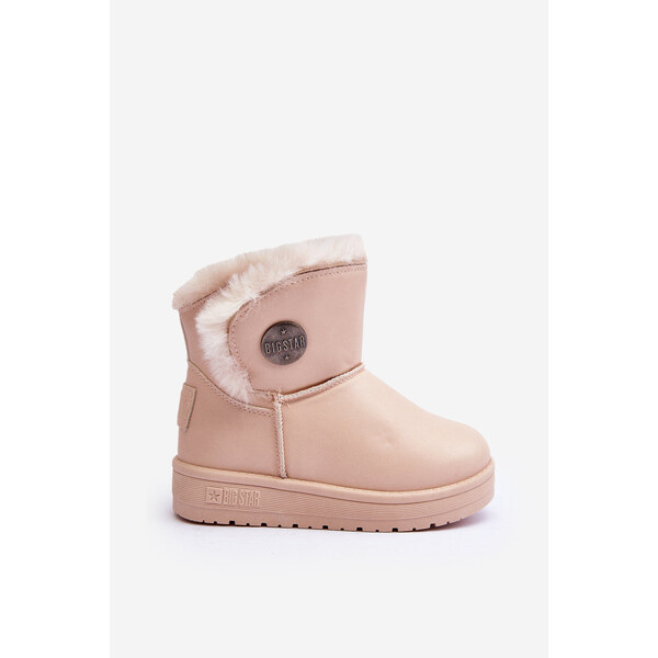 Big Star Shoes Dziecięce Śniegowce Ocieplane Futerkiem Beżowe Big Star 66659318