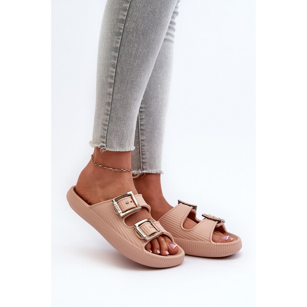Lekkie Klapki Damskie ZAXY LL285087 Beżowe 66660390