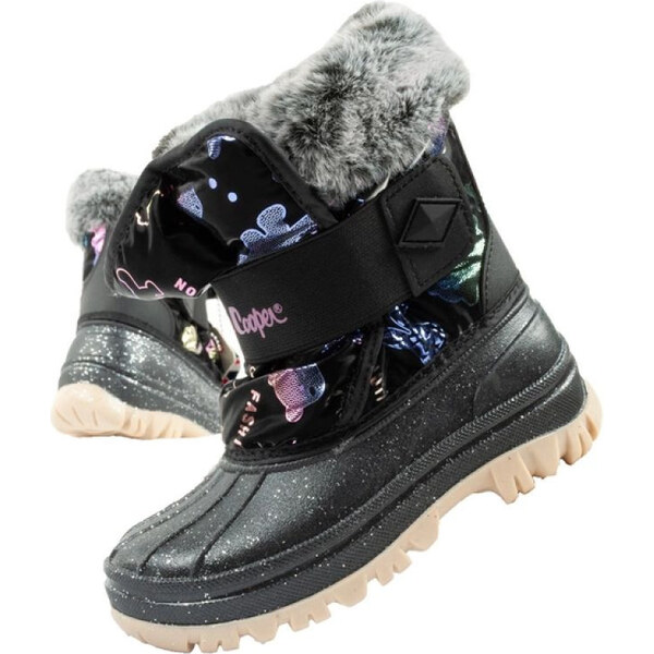 Lee Cooper Zimné snežnice Detské zateplené snežnice pre dievčatá Black 66656622