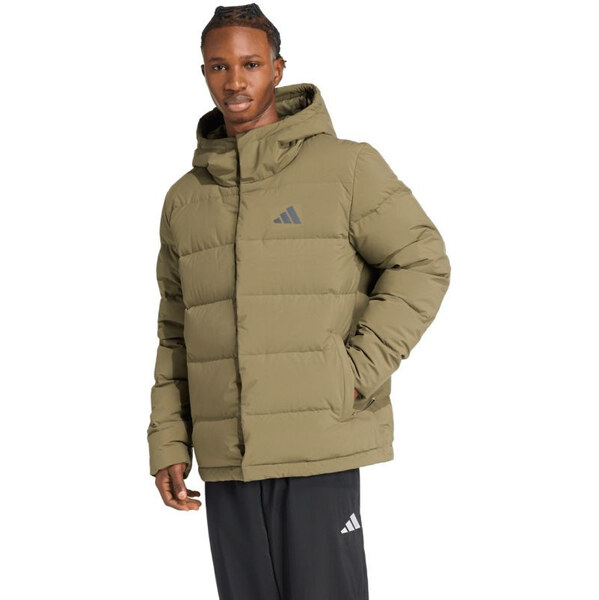 Pánske oblečenie adidas Helionic Climawarm Hoodie Olive JX0580 66656994