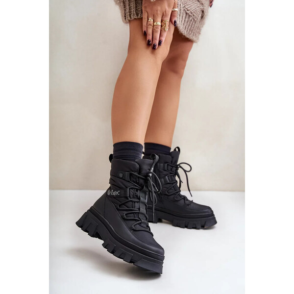 Kesi Lee Cooper Dámske snežnice na zips LCJ-24-47-3144 Black 66657168