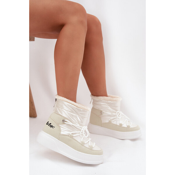 Kesi Dámske snežnice Lee Cooper LCJ-25-03-3815 na platforme - biele 66657797
