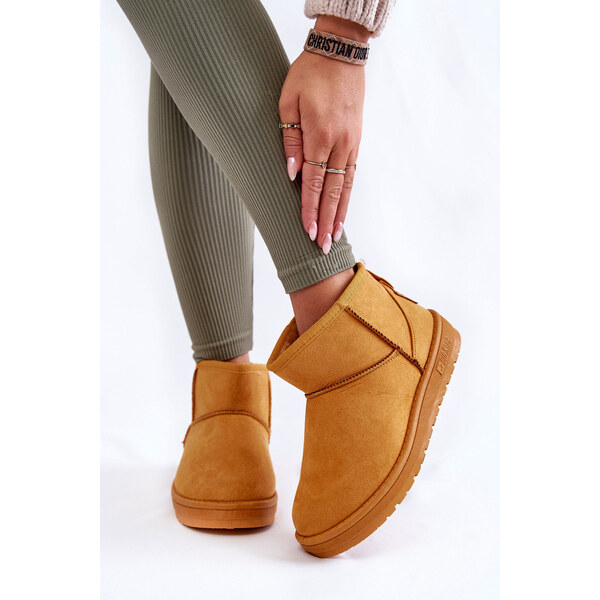 Big Star Shoes Damskie Ocieplane Śniegowce Big Star KK274289 Brązowe 66658527