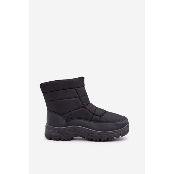 Boto Śniegowce Męskie Na Zamek Ocieplane Futerkiem Czarne Linnora 66661536