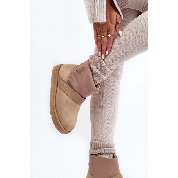 Big Star Shoes Śniegowce Ocieplane Na Platformie Beżowe Big Star 66659314