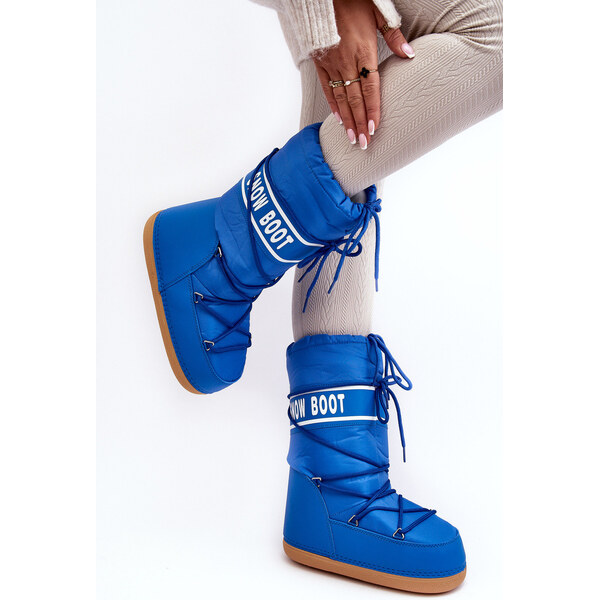 Boto Damskie Wysokie Śniegowce Niebieskie Venila 66659347