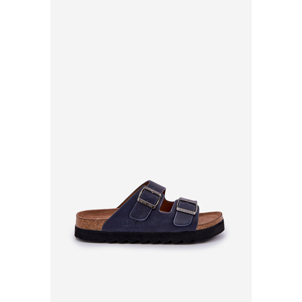 Big Star Shoes Lekkie Klapki Męskie Z Klamrami Eko Skóra Big Star 66661706