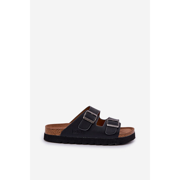 Big Star Shoes Lekkie Klapki Męskie Z Klamrami Eko Skóra Big Star 66661707