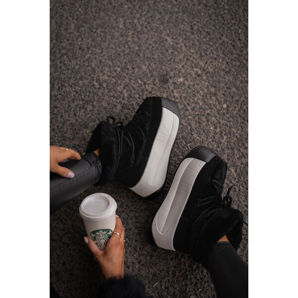 Big Star Shoes Skórzane Śniegowce Damskie Na Grubej Podeszwie Z 66660835