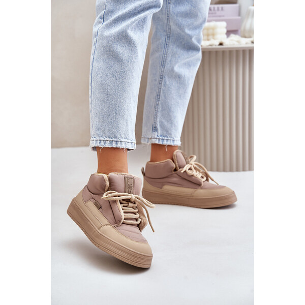 Big Star Shoes Śniegowce Damskie Big Star OO274A532 Beżowe 66821122